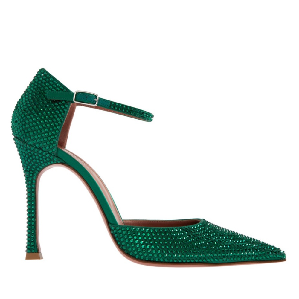 Amina Muaddi Vittoria 105mm rhinestone-embellished mules - Picture 2 of 6